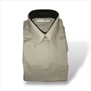 Men's Classic Beige Button Down Collared  Dress Shirt Size 16 Neck 34/35 NWT